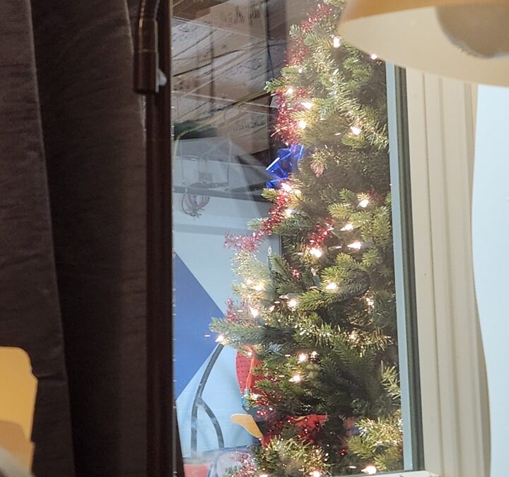 Looking through my office window at the beautiful tree, and excited about the holiday festivities we have coming up at GBS!!!